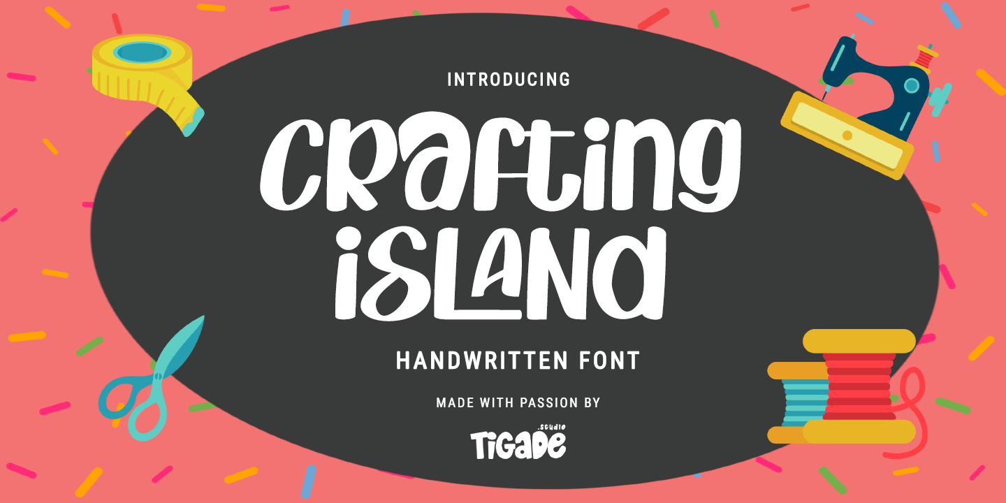Schriftart Crafting Island
